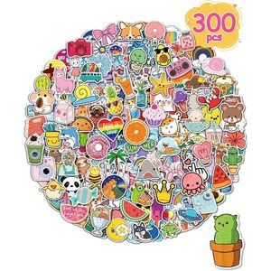 Sticker for Water Bottles 300 Pcs/Pack Cute Vinyl Waterproof Stickers